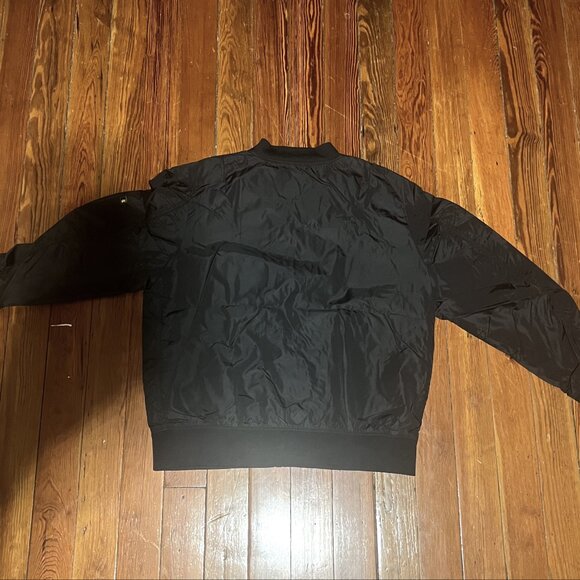 Alpha Industries MA-1 Bomber Jacket Black with a Custom Patch 3XL Plus Size - Picture 2 of 4